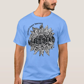 Leopard Sunflower Warrior Carcinoïde Cancer Awaren T-shirt