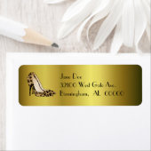 Leopard talons hauts Étiquettes de adresse personn (En situation)