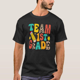 Leopard Team 1e klas potlood eerste klas terug naa T-shirt