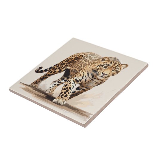 Leopard Tegeltje (Zijkant)