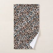 léopard, tendance, tacheté, marron, beige, peau, (Serviette à main)