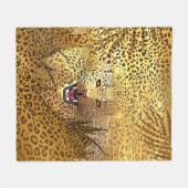 Leopard Territory 1 Fleece Deken (Voorkant (Horizontaal))