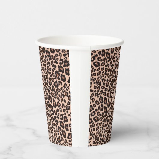 Leopard Theme Cups - Elegant Zwart & Goud Papieren Bekers (Rechts)