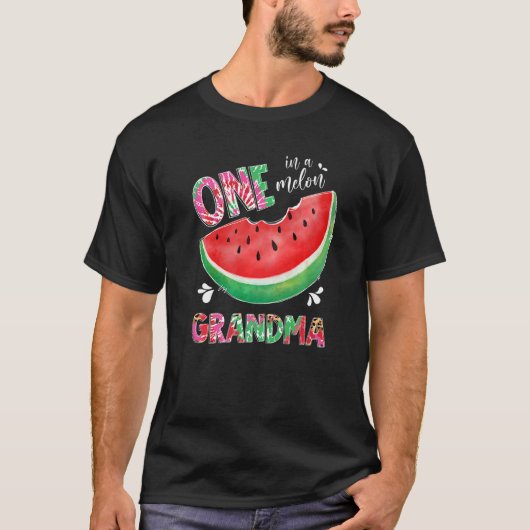 Leopard Tie Dye One In A Melon Grandma Watermelon T-shirt (Voorkant)