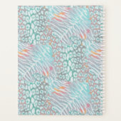 léopard, tigre, peau, tacheté, rayé, Turquoise, (Dos)