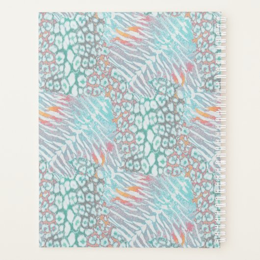 léopard, tigre, peau, tacheté, rayé, Turquoise, (Dos)