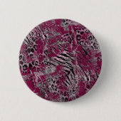 Leopard tijgermantel ronde button 5,7 cm (Voorkant)