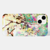 Leopard tropische bloemen Hawaiiaanse pastel abstr Case-Mate iPhone Case (Achterkant (horizontaal))
