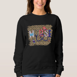 Leopard Usa American Flag Nurse Ma Nursing Regist Trui
