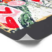 Leopard Valentine's Day Goose Cute Animal Couple M Poster (Hoek)