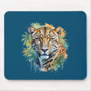 Leopard Vector Art Animal in de majestueuze Natuur Muismat