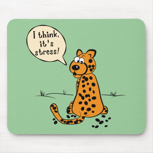 Leopard verliest vlekken - ik denk dat het stress  muismat (Voorkant)