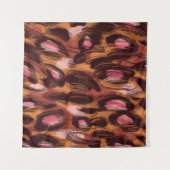 Leopard Vlekken Afrikaans Dierenpatroon Wandkleed (Voorkant (horizontaal))