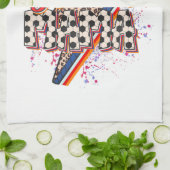 Leopard Voetbal Mama Bliksem Sport Moeder Theedoek (Gevouwen)