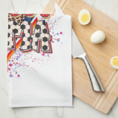 Leopard Voetbal Mama Bliksem Sport Moeder Theedoek (Quarter Fold)