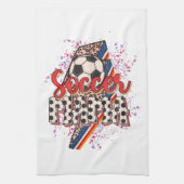 Leopard Voetbal Mama Bliksem Sport Moeder Theedoek (Verticaal)