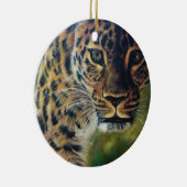 Leopard Walking op Sunset Keramisch Ornament (Rechts)