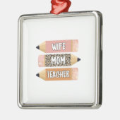 Leopard Wife Ma Teacher Metalen Ornament (Links)