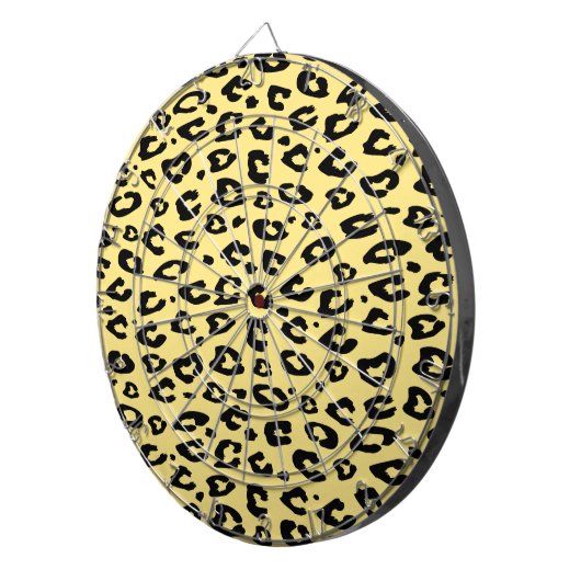 Leopard wild animal print dartboard dartbord (Voorkant Rechts)