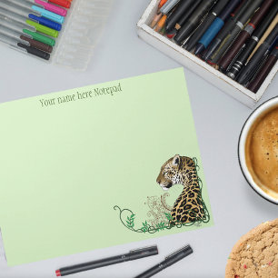 Leopard Wild Cat Groene Henna Notitieblok