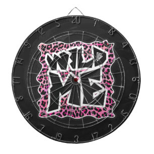 Leopard Wild Me Black en Hot Pink Design Dartbord