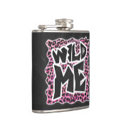 Leopard Wild Me Black en Hot Pink Design Heupfles (Rechts)