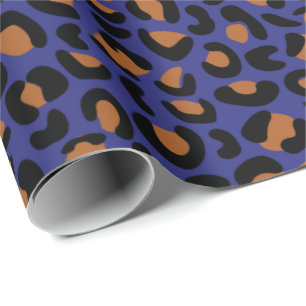 Leopard Wild Print Pensioen Gift Donker Naadloos Cadeaupapier