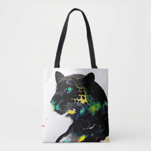 Leopard Wilde Natuur Dierlijke Kleur Kunst Schilde Draagtas