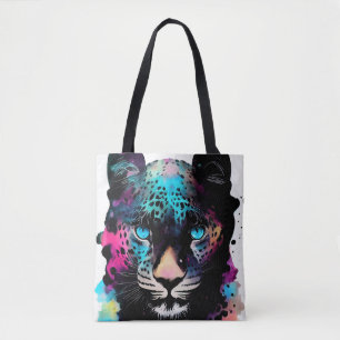 Leopard Wilde Natuur Dierlijke Kleur Kunst Schilde Draagtas