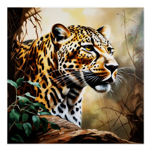 Leopard wildlife perfect poster (Voorkant)