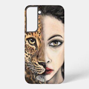 Leopard Woman Samsung Galaxy Hoesje