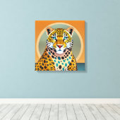 Leopard - Wrapped Canvas Art Print (Insitu (Houten vloer))