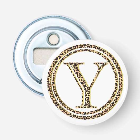 Leopard Y Button Flesopener (Voorkant)