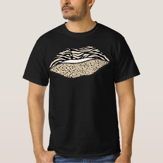leopard zebra lips kiss | cadeau voor dierlijke af t-shirt