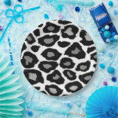 Leopard- zwart en wit papieren bordje (Feest)