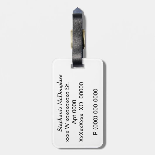 Leopardafdruk Bagagelabel (Achterkant verticaal)