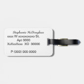 Leopardafdruk Bagagelabel (Achterkant horizontaal)