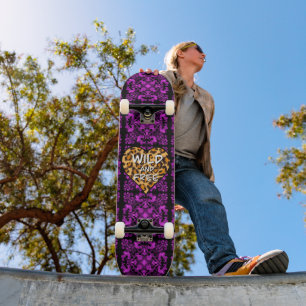 Leopardafdruk wild en vrij hart Liefde Skateboard