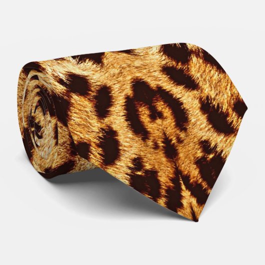 leopardappelbont stropdas (Opgerold)