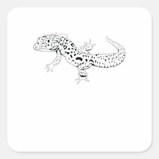 Leopardechse Vierkante Sticker (Voorkant)