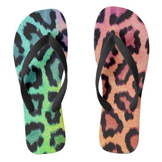 leopardregenboog bg teenslippers (Voetbed)