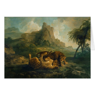 Léopards de George Stubbs au jeu, c.1763-8