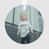 Léopards des neiges et JOIE Pink Photo Ornement (dos)