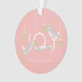 Léopards des neiges et JOIE Pink Photo Ornement (devant)