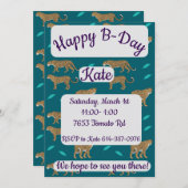 Leopards Happy Birthday Kaart (Voorkant / Achterkant)