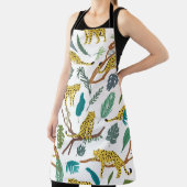 Leopards in jungle, hand-drawn pattern. schort (Insitu)