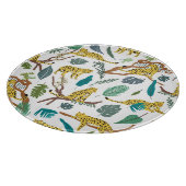 Leopards in jungle, hand-drawn pattern. snijplank (Hoek)