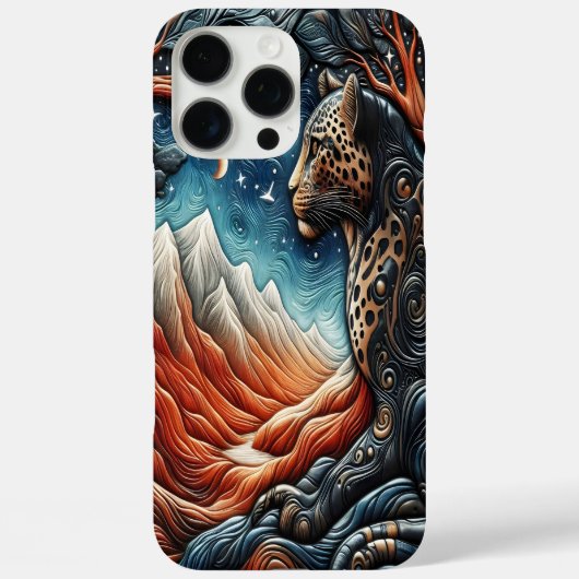 Leopard's Realm: een Schilderachtig Uitzicht Case-Mate iPhone Case (Achterkant)