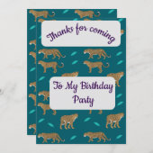 Leopards Thank you Card Kaart (Voorkant / Achterkant)