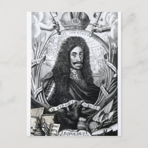 Leopold I, koning van Hongarije en Heilige Roman Briefkaart